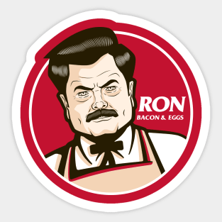 Ron swanson eggs & bacon Sticker